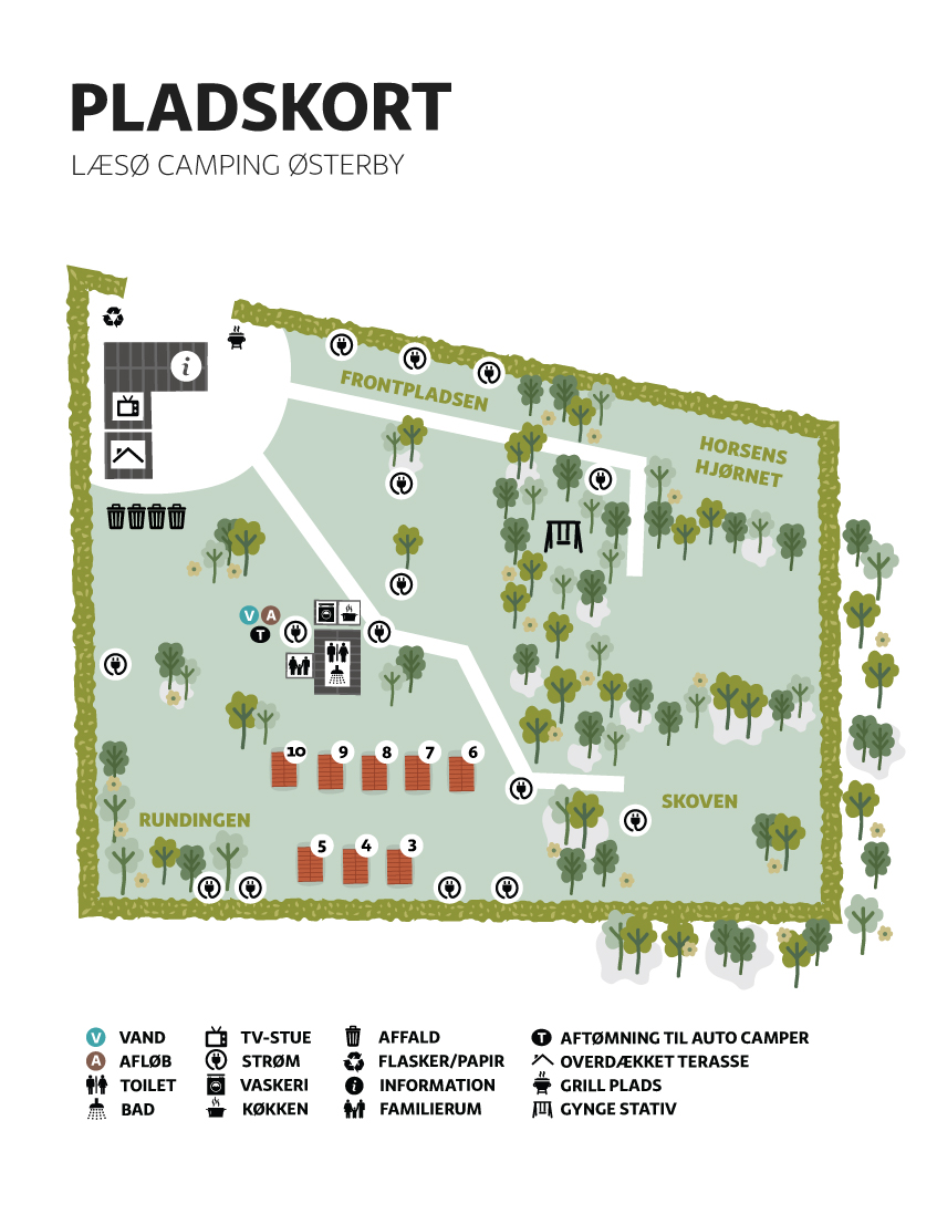Kort over Østerby Camping